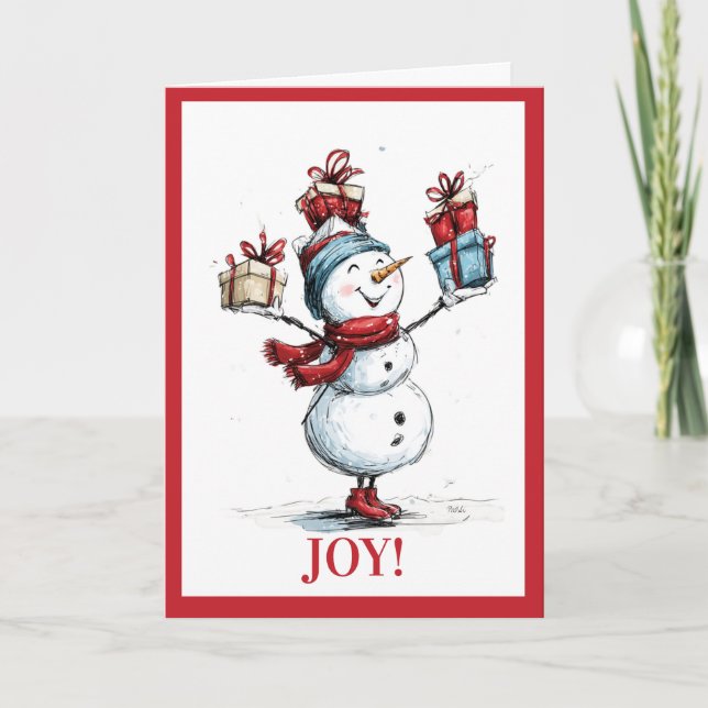 Cartão De Festividades Holiday Cheer  – Festive Greetings Holiday Card (Frente)
