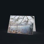 Cartão De Festividades Holiday Christmas Card - Frosty Winter Scene<br><div class="desc">A Beautiful Crisp Morning - taken at the bottom of my Mother's garden. 

Visit my Shop to Purchase further Merchandise displaying this Image.</div>