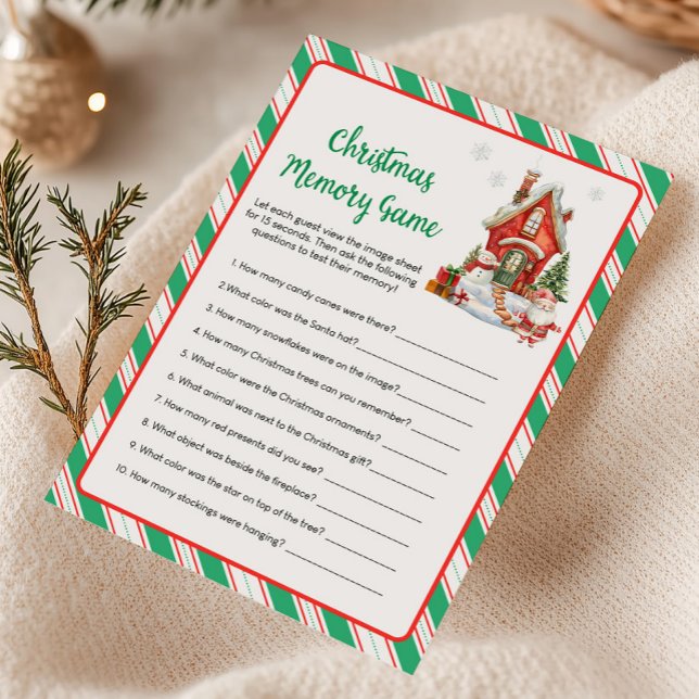 Cartão De Festividades Holiday Christmas Party Memory Game (Christmas Party Games)