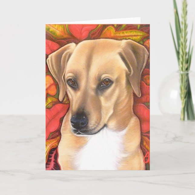 Cartão De Festividades Holiday doggie card. (Frente)