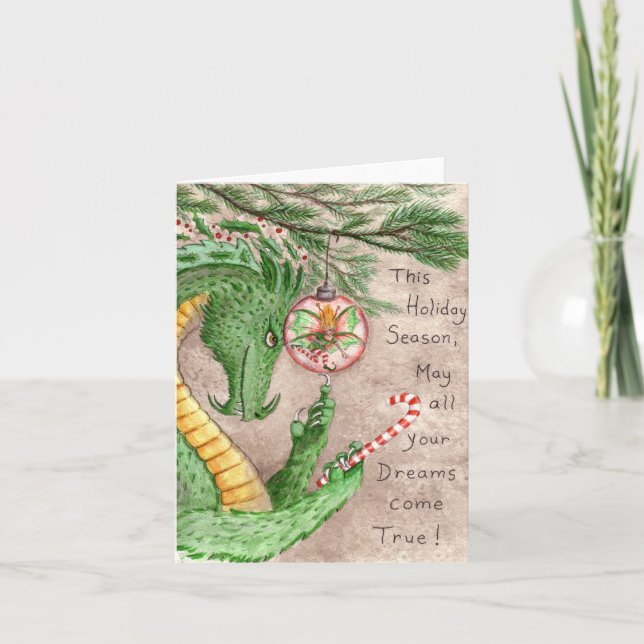 Cartão De Festividades Holiday Dreams (Frente)