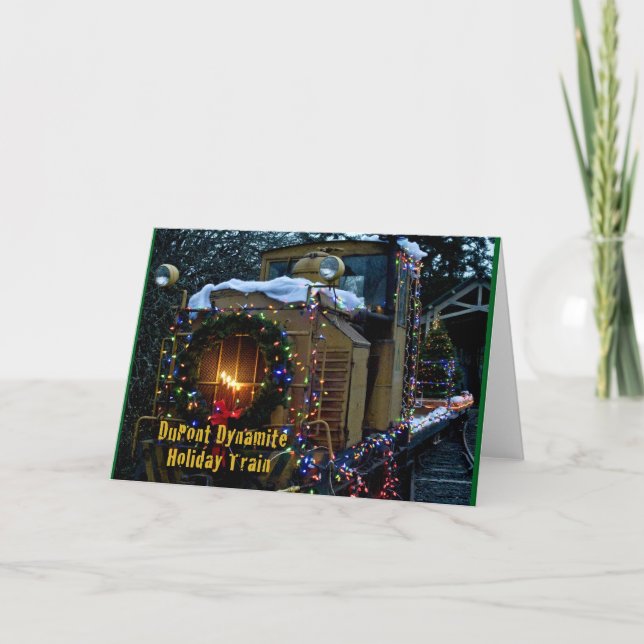 Cartão De Festividades Holiday Dynamite Train-card (Frente)