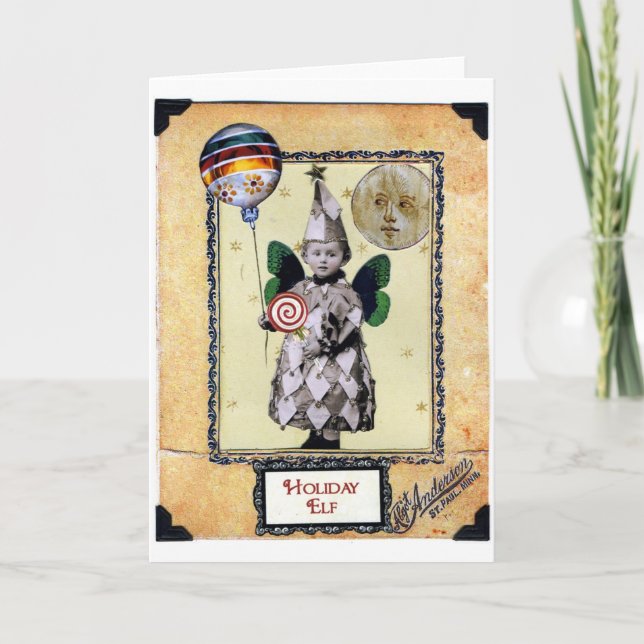 Cartão De Festividades Holiday Elf (Frente)