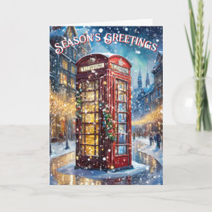 Cartão De Festividades Holiday English Phone Booth
