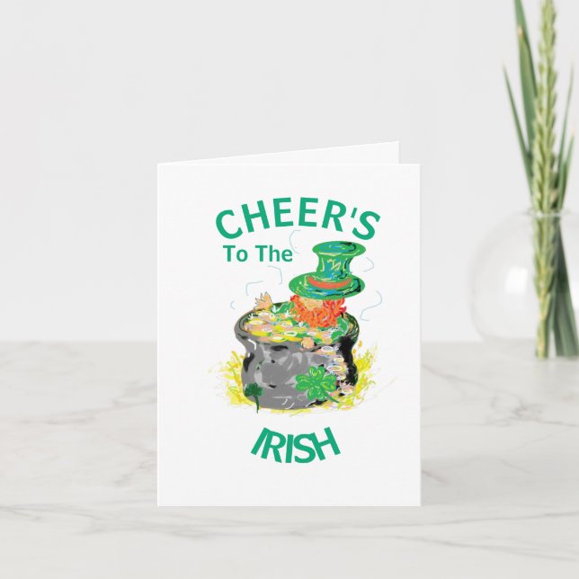 Cartão De Festividades Holiday G Card: Irish Cheer's (Frente)