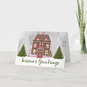 Cartão De Festividades Holiday Gingercake House