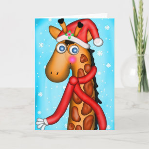 Cartão De Festividades Holiday Giraffe