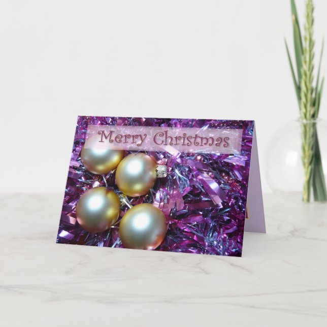 Cartão De Festividades Holiday Glitter (Frente)