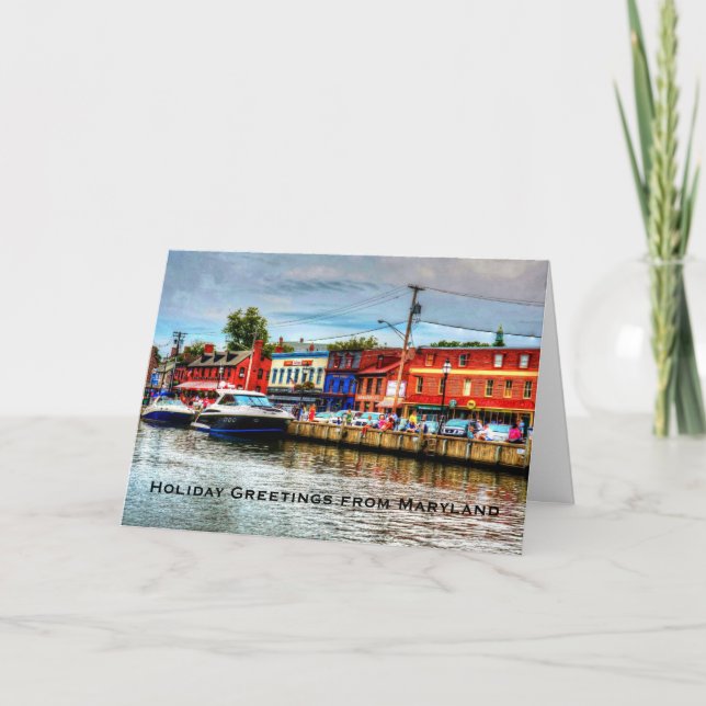 Cartão De Festividades Holiday Greeting Card from Maryland (Frente)