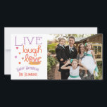 Cartão De Festividades Holiday Happy Hanukkah Card "Love a Latke"<br><div class="desc">Feliz Feriado, Cartão com fotos de Chanucá, "Live Laugh Love a Latke" Glossy, Cartão com fotos com envelope branco. Personalize substituindo fotos e texto, "Happy Hanukkah, The Blumbergs" Personalize a redação escolhendo o estilo, cor e tamanho de sua fonte favorita. Obrigados para parar e comprar! Muito apreciado. Feliz Hanukkah! Compartilhe...</div>