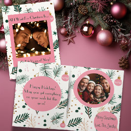 Cartão De Festividades Holiday Humor All I want to Christmas Tired Photo