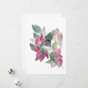 Cartão De Festividades Holiday Junco Bird Art