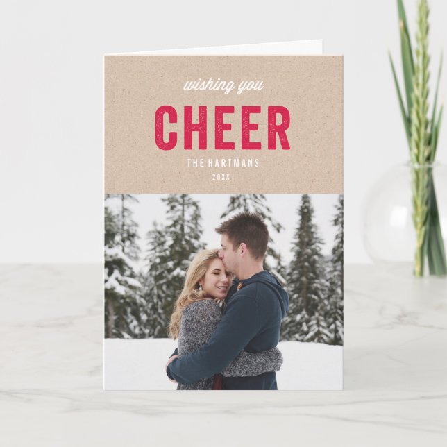 Cartão De Festividades Holiday Kraft (Frente)