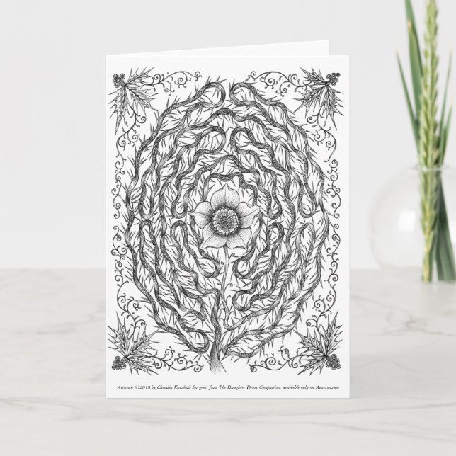 Cartão De Festividades Holiday Labyrinth 2018 (Frente)