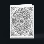 Cartão De Festividades Holiday Labyrinth 2018<br><div class="desc">Holidays can be stressful. Here is a design (colorable by YOU or your recipient!) , based on a traditional labyrinth, leading to a Christmas Rose, which symbolizes peace and hope. The artwork was especially created for the Dughter Detox Companion, a new guided journal created by Peg Streep and Claudia Karabaic...</div>