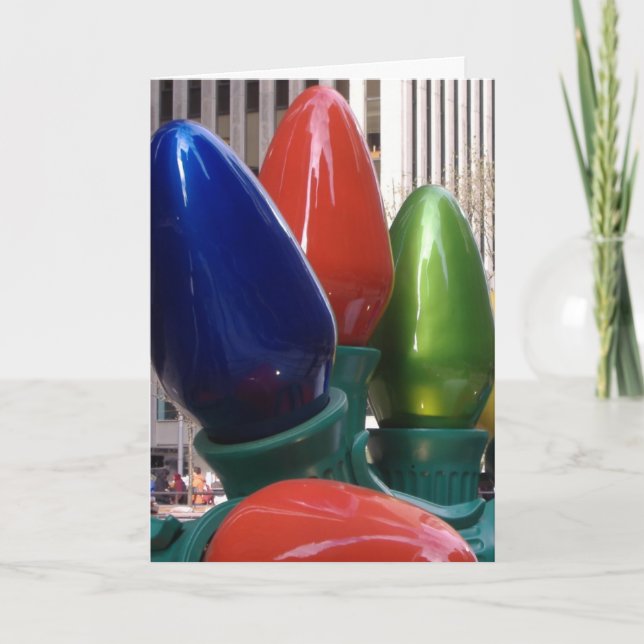 Cartão De Festividades Holiday lights 3 (Frente)