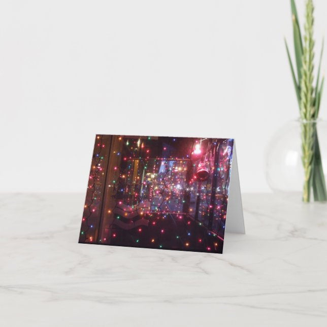 Cartão De Festividades Holiday Lights Note (Frente)