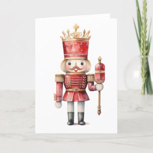 Cartão De Festividades Holiday Nutcracker King in Red VAZIO