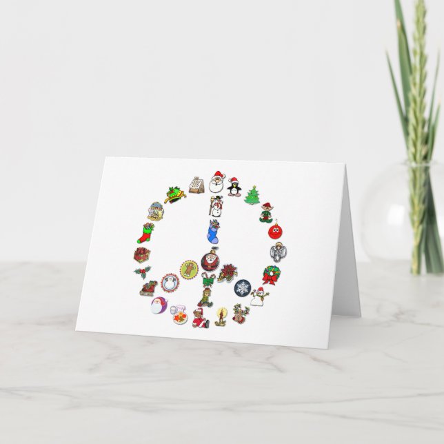 Cartão De Festividades Holiday Peace (Frente)