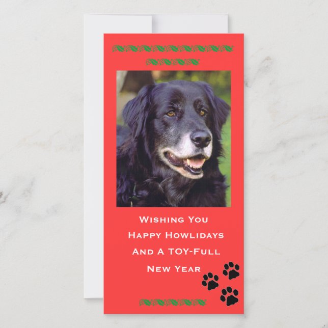 Cartão De Festividades Holiday Photo Card (Frente)