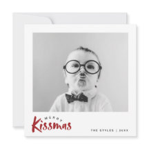 Holiday Photo Card | Classic Retro Christmas Kiss