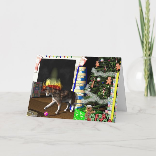 Cartão De Festividades Holiday Playtime,  (Frente)