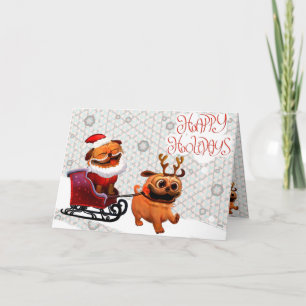 Cartão De Festividades Holiday PuGreeting Card