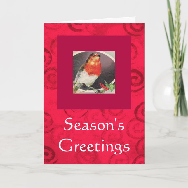 Cartão De Festividades Holiday Red Bird Christmas card (Frente)