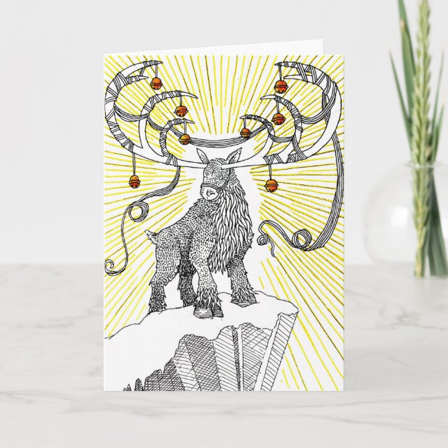 Cartão De Festividades Holiday Reindeer (Frente)