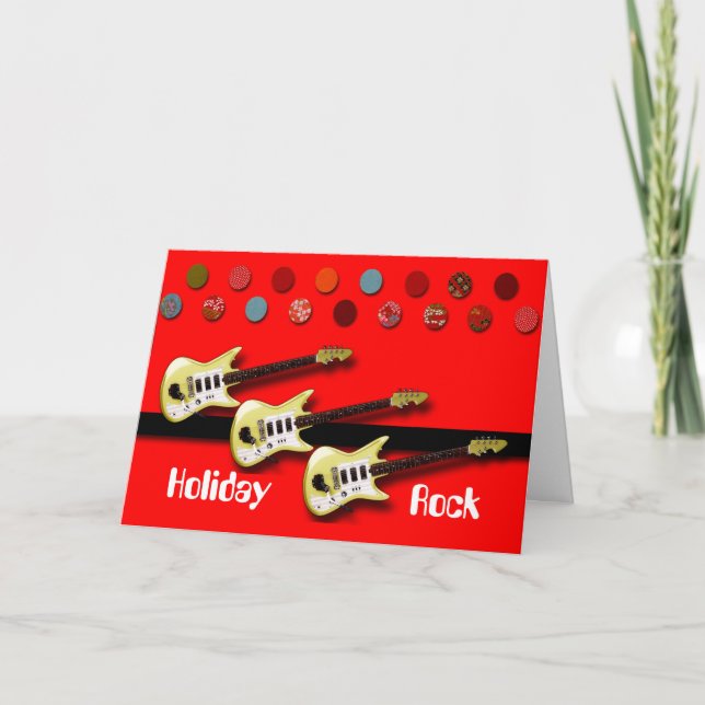 Cartão De Festividades Holiday Rock (Frente)