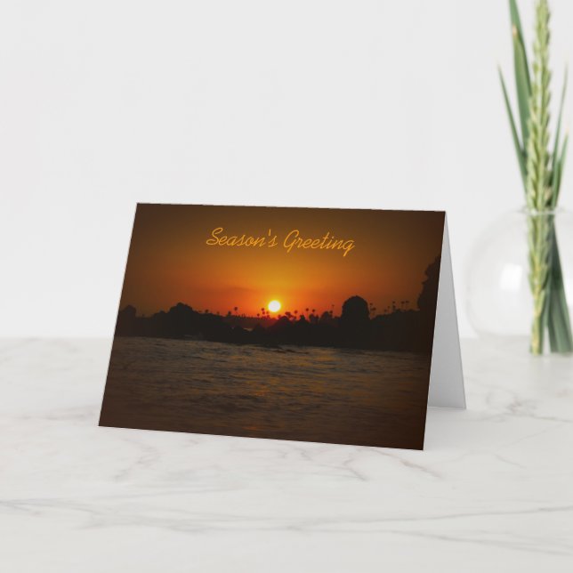 Cartão De Festividades Holiday Season Greeting Cards-Soothing Sunset (Frente)