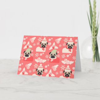 Cartão De Festividades Holiday Season Pug Card