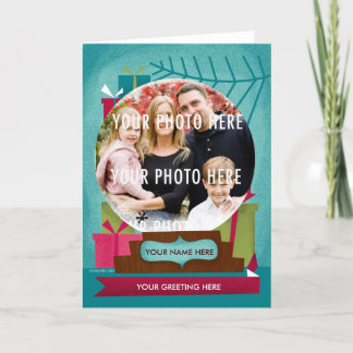 Cartão De Festividades Holiday Snow Globe :  A Custom Photo Holiday Card