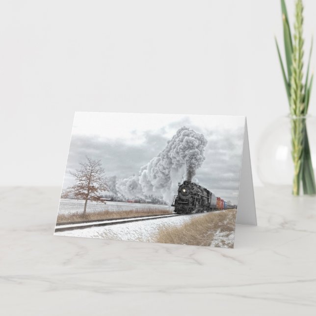 Cartão De Festividades Holiday Train Holiday Card (Frente)