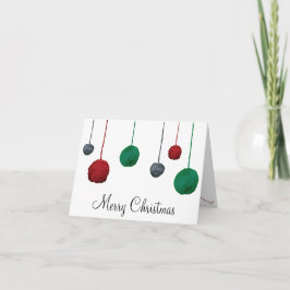Cartão De Festividades Holiday Yarn Balls ・ Artesanatos