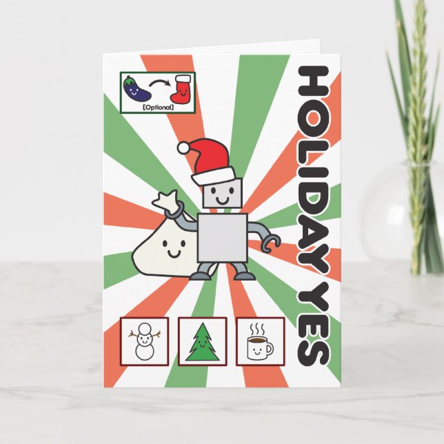 Cartão De Festividades Holiday Yes! (Frente)