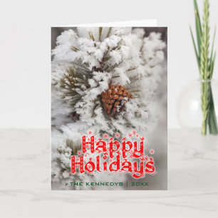 Cartão De Festividades Holidays - Lodgepole Pine Cone at Yellowstone
