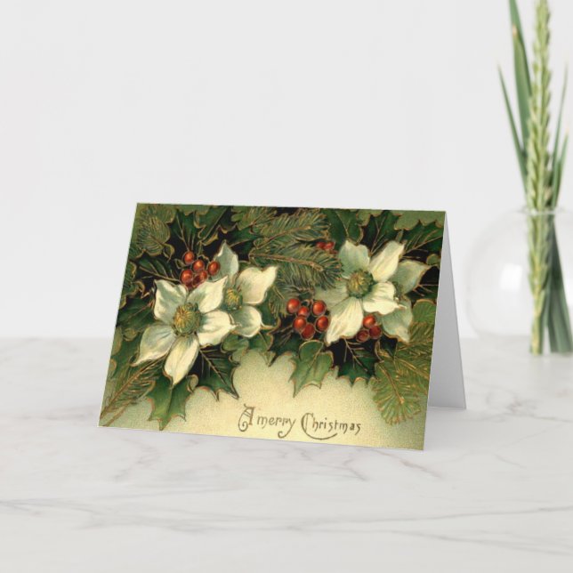 Cartão De Festividades Holly (Frente)