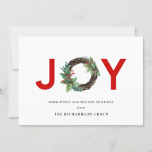 HOLLY BERRY JOY RED WREATH CHRISTMAS CORPORATION