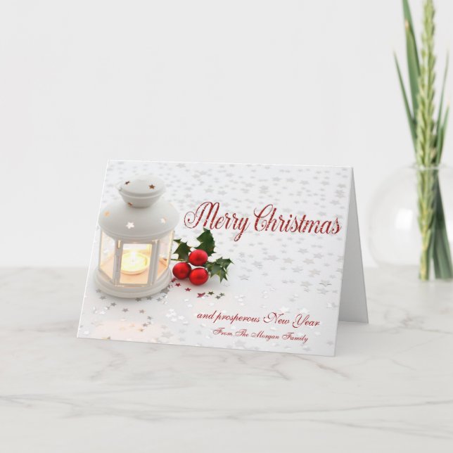 Cartão De Festividades Holly Berry, Stars Company (Frente)