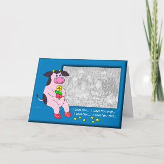 Cartão De Festividades Holly Cow "Te Amo Você Te Ama"