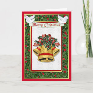 Cartão De Festividades Holly Dove Natal