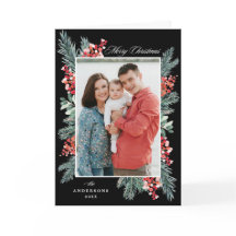 Holly e Evergreen Feliz Natal 2 Foto