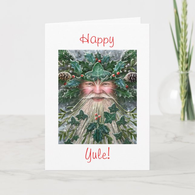 Cartão De Festividades Holly King (Frente)