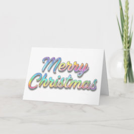 Cartão De Festividades Holographic Foil Script Merry Christmas