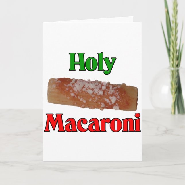 Cartão De Festividades Holy Macaroni (Frente)