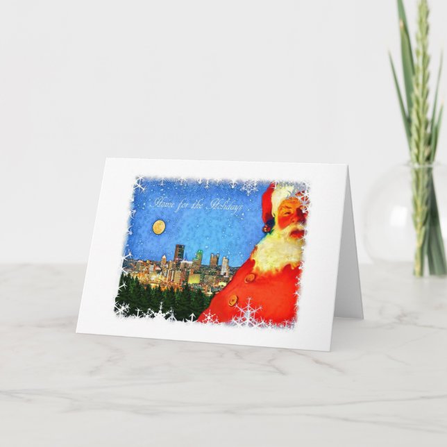 Cartão De Festividades "Home for the Holidays in Pittsburgh" Card (Frente)