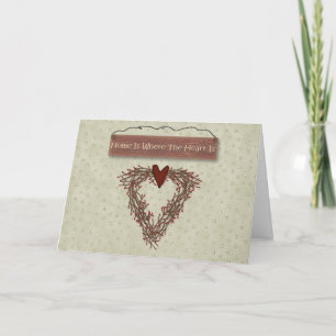 Cartão De Festividades Home Is Where The Heart Is Valentine's Day Card