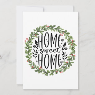 Cartão De Festividades Home Sweet Home Watercolor