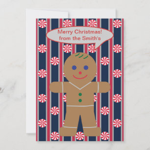 Cartão De Festividades Homem de Biscoito de Gengibre de Natal Divertido e
